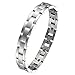 COOLSTEELANDBEYOND Intemporel Homme Bracelet Aimanté en Acier Inoxydable - avec des Aimants - Outil de Suppression de Lien Inclus