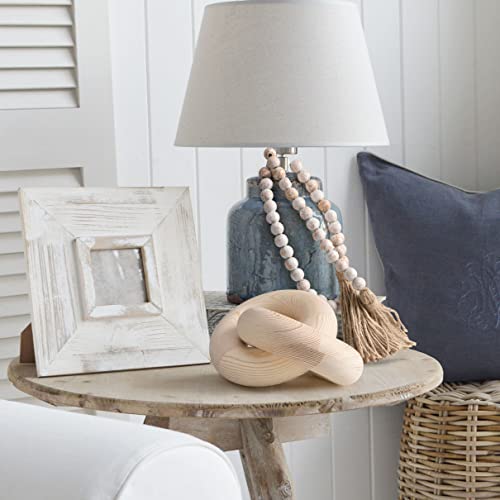 Khatee 3-In-1 Wooden Beads Decor Set - Wood Chain Link Decoration - Rustic & Natural Wood Bead Garlands With Tassels - Farmhouse, Boho, Country Coffee Table Decor #TOP5