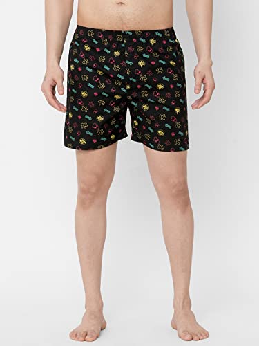 Image of GoSriKi Men's Cotton Printed Boxer Shorts (Pack of 4) (ANL-BXR-PACK-4-GS-026)
