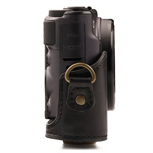 Megagear Mg1173 Canon Powershot Sx740 Hs, Sx730 Hs Ever Ready Leather Camera Case With Strap - Black #TOP2