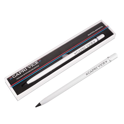 Matita Infinita Colourbook Capri Vice con Gomma, Punta Fine (White)