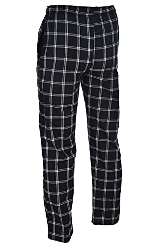 Hanes Men's Woven Pajama Pant, Black Plaid, Medium #TOP1