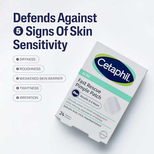 Cetaphil Acne Patches, Pimple Patches for Sensitive Skin, Formulated with Salicylic Acid, CICA, and Heartleaf Extract for Emerging Pimples, Visible Results in 6 Hours, 24 Count - Image 6