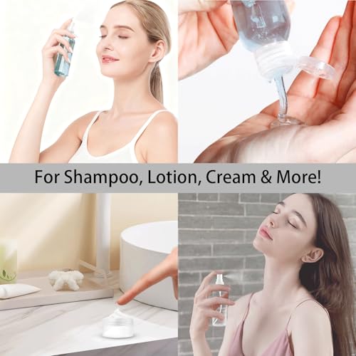 Ninsula 8Pcs Travel Bottles Set, TSA Approved Travel Size Toiletries, Reusable Leak Proof Cosmetic Containers for Shampoo, Conditioner, Cream -Women Men Travel Essentials - Thumbnail 5