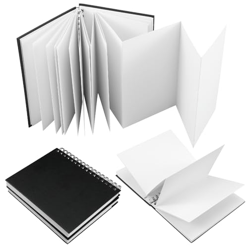 Tosstuki A5 Watercolour Hardback Concertina Sketchbook 220gsm Fold Travel Portable