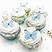 Edible Butterflies - Small Pastel Blue Set of 24 - Cake and Cupcake Toppers, Decoration