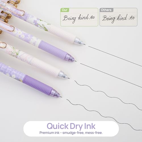 Bolígrafos de tinta negra gel 0.5 mm, pack de 4 unidades miniatura 4