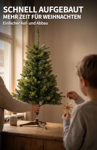 Menz Premium Weihnachtsbaum künstlich 90 cm, TESTSIEGER, 10 Jahre Garantie – Ansicht 5