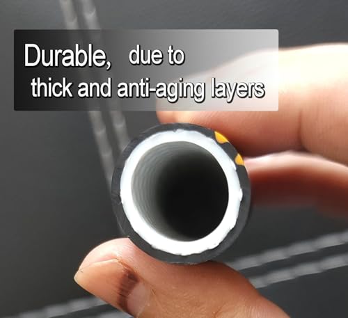 Atlantic Heavy Duty Garden Hose 75 ft x 5/8 Inch Black Color Durable Water Hose (75 Feet)