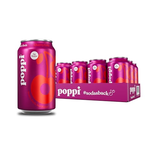 Poppi Sparkling Prebiotic Soda Beverage with Apple Cider Vinegar, Seltzer Water and Fruit Juice,...