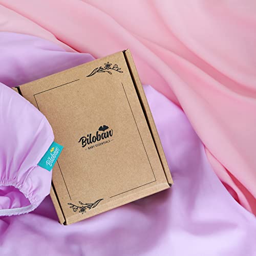 Bassinet Sheets 4 Pack Fit for Airclub, BIERUM, AMKE 3 in 1 Baby Bassinet, Besrey, Bellababy, Miclassic, Milliard and GoFirst Bedside Sleeper, Ultra Soft & Skin-Friendly, Pink and Violet