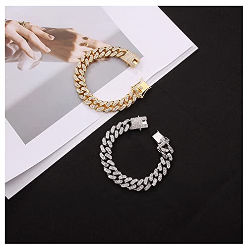 Honsny Cuban Link Anklet Bracelet For Women Men Rhinestone Butterfly Bracelets Anklets 18K Gold Bracelet For Men Boys Bling Diamond Iced Out Cuban Link Bracelets Chain For Teen Girls Hip Hop Jewelry #TOP6