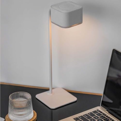 Lampada da Tavolo per Interni a Batteria, Lampada da Parete Quadrata Ricaricabile a LED da 3 W con Interruttore Senza Collegamento di Alimentazione, Lampada da Tavolo Magnetica dimmerabile, lampa