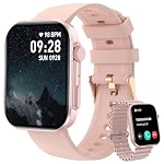 BRIBEJAT Smartwatch Damen mit Telefonfunktion, 2,01 Zoll Touchscreen, 110+ Sportmodi, Fitnessuhr mit Herzfrequenz/SpO2/Schlafmonitor/Menstruationszyklus, IP68 Wasserdicht Uhr für Android iOS，Rosa