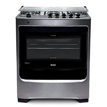 Fogão Consul 5 bocas cor Inox com botões removíveis - CFS5NAR BIVOLT