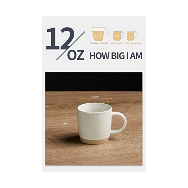 Famiware coffee mugs for 4 12 oz mug set dringking cup with handle for coffee tea cocoa milk milkyway serise multi color  urban country home decor