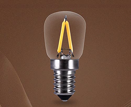 Not Dimmable St24 Led Retro Transparent Bulb 1W 120V E12 Edison Bulb Candle Holder Base, 2700K Natural White Small Filament Bulb For Ceiling Lamp Of Chandelier, Pack Of 6 #TOP5