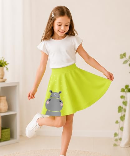 Image of KYDA KIDS Girls 100% Pure Cotton Skater Skirt with Attached Inner Shorts | Ideal for Summer Sports, Play & Casual Wear | Comfortable Fit for Girls Aged 2-16 Years
