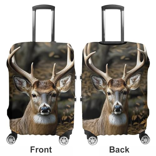 Camouflage Deer Luggage Cover, Washable Elastic Suitcase Cover Protector Fit 18-32 Inch Luggage3