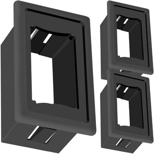 MKBKLLJY 3PCS 1-Slot Rocker Switch Panel Housing Holder Kit Single Mount Marine Toggle Switch Mounting Panels Black PA66 Plastic Flame Retardant for Vehicles Automotive Car SUV ATV UTV Boat