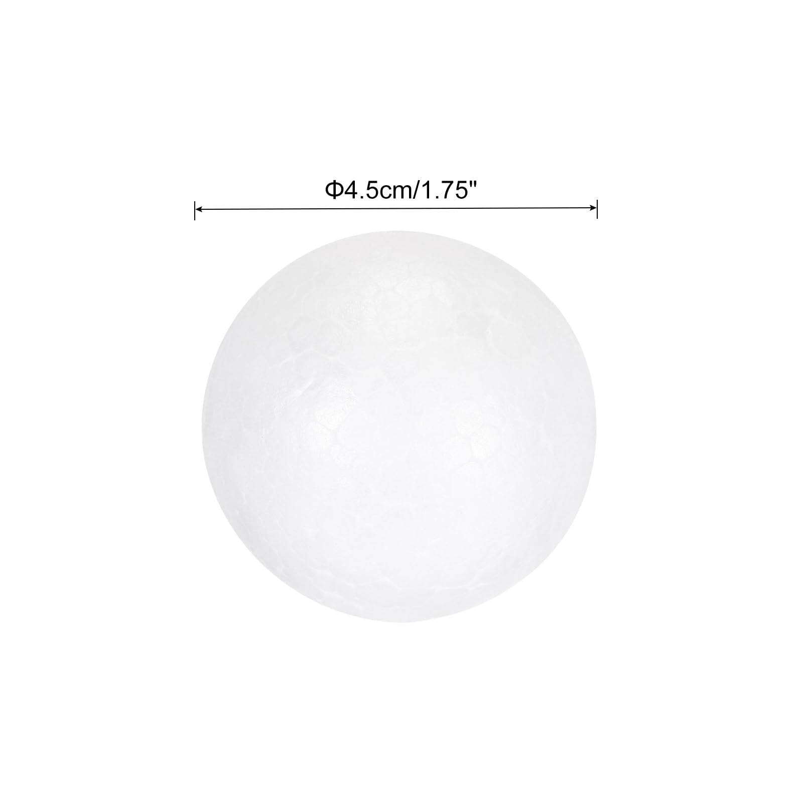 QUARKZMAN Palle di Schiuma Bianche Rotondo da 1,75 Pollici, Modello Sfere di Polistirolo Palline Artigianali per Progetti Artistici Domestici e Decorazioni per Feste, 50pz