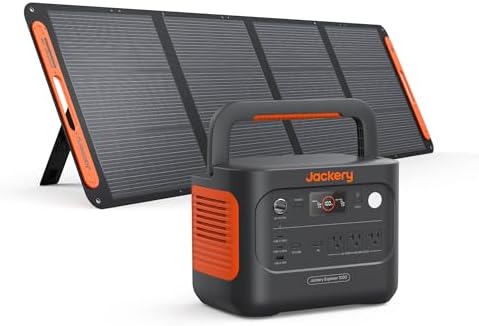 Jackery Solar Generator 1000 v2 with 200W Solar Panel,1070Wh Portable Power Station LiFePO4 Battery,1500W AC/100W USB-C Output, 1Hr Fast Charge for Outdoor,Off-Grid Living,RV,Emergency