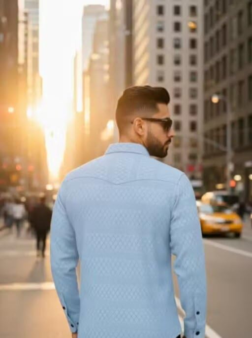 Image of Men's Slim Fit Formal Shirt | Premium Cotton Long Sleeve Shirt for Office, Business & Party
