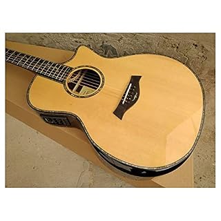 YYYSHOPP Toute la Guitare Acoustique en Bois Massif Toutes Les Tuners de Guitare Acoustique Solides PS14CE Ebony… – Image 2