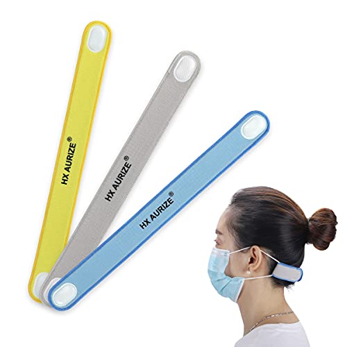 Hx Aurize Mask Strap Comfortable And Adjustable Mask Extender (Multi-Color 3 Pcs) #TOP7