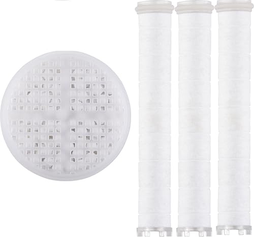 Kit de filtros para ducha : 1 cápsula con bolas de arcilla + 3 filtros antiimpurezas | Compatible con duchas filtrantes | Mejora la calidad del agua | EUROSANIT