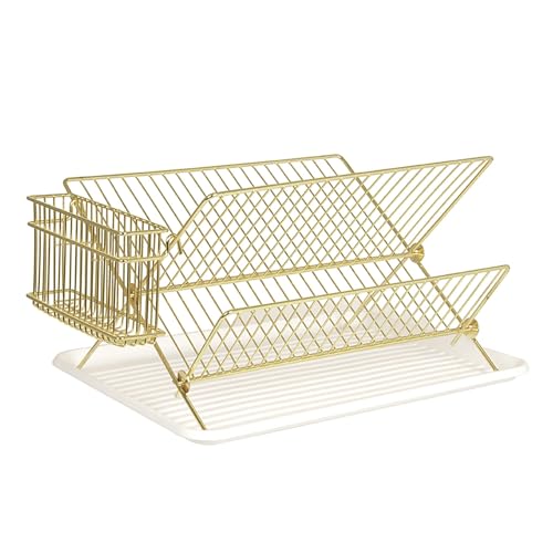 Present Time Dish rack gold plated