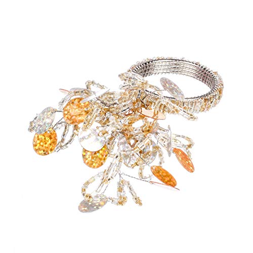 Spring Napkin Rings Set Of 12, Floral Serviette Holders, Serviette Rings Bulk For Party Decoration, Dinning Table, Everyday, Family Gatherings - A Great Napkin Holder For Tabletop - Multi Color #TOP2