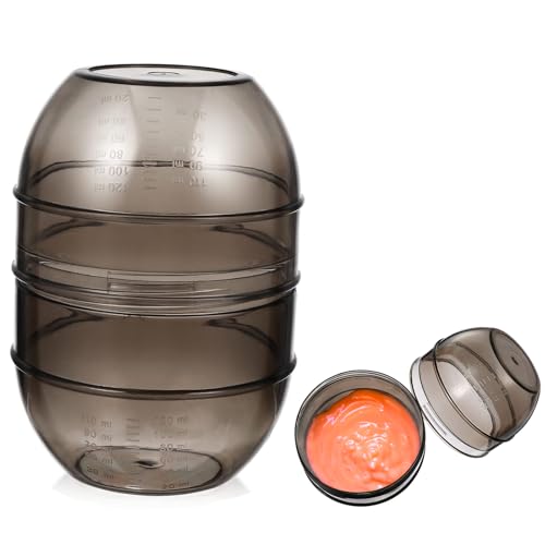 Beavorty Hair Dye Color Mixing Cup with Double Scale 5.31X3.54X3.54In Hair Tint Shaker Mixer Bowl for Precise Salon and Home Coloring