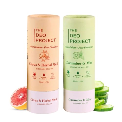 Image of Citrus & Herbal Musk with Cucumber & Mint Underarm Roll On (Pack of 2)