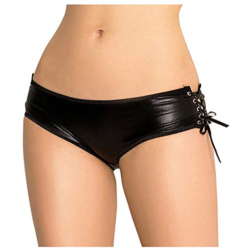 Lingerie bretelles en cuir et nuisette sexy femme pour adulte