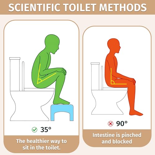 BSEYES Toilettenhocker aus Bambusholz, Kackhocker für Erwachsene Kinder, Squatty Potty, WC Hocker Erwachsene