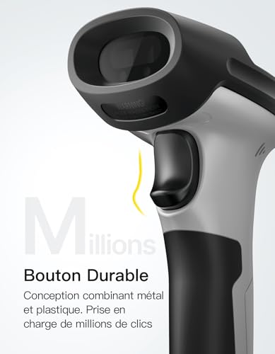 Douchette code barre 1D 2D QR code pour inventaire rapide et sans fil BCST-72