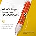 Santronics 3000 Ultimate AC Sensor - Compact Non-Contact Voltage Detector, 50-1000VAC, CAT IV Certified, Made in USA, Electrician Tools, Volt Meter, Outlet & Circuit Tester, Pen Sized Design