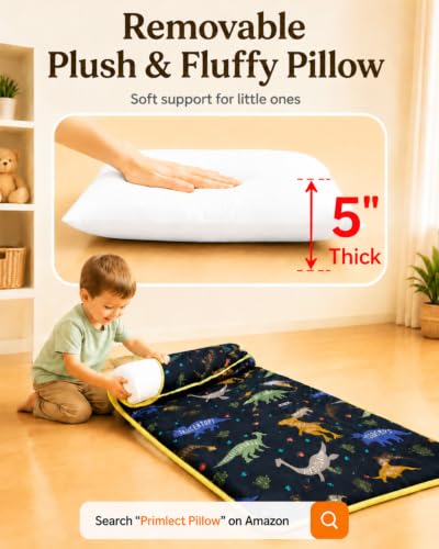 Image of Primlect Toddler Nap Mat with Pillow, Thickened Extra Large Sleeping Bag