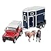 Britains 1:32 Land Rover Horse Set Farm Playset, set da collezione per bambini, animali della fattoria giocattolo compatibile con giocattoli in scala 1:32, adatto per collezionisti e bambini da 3 anni