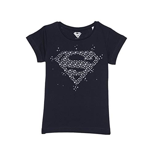 Kidsville Supergirl Blue Half Sleeve Girls T-Shirt