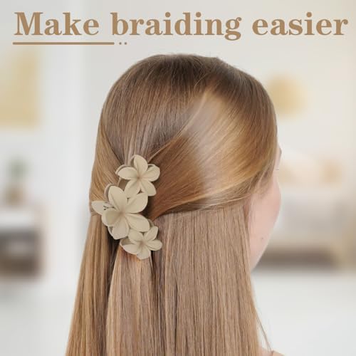 YYOUALS 4 presilhas francesas para mulheres de cabelo grosso, grampos de cabelo brilhantes, clipes d