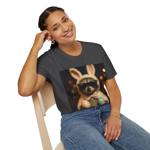 T-shirt lapin de Pâques unisexe confortable pour un look festif