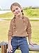 Girls Knit Sweaters Kids Fashion Chunky Crewneck Pullover Jumper Tops 5-14 Years Khaki