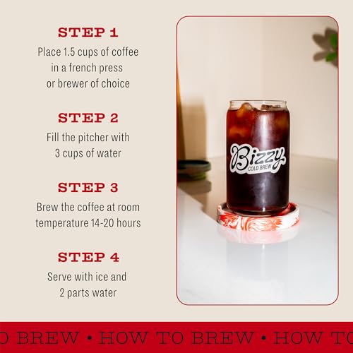 image for Bizzy Organic Cold Brew Coffee | Smooth & Sweet Blend | Coarse Ground 