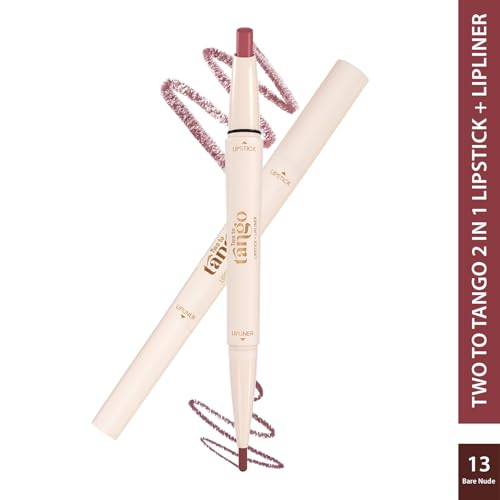 Image of Glam21 Two To Tango Lip Liner + Lipstick Duo |Non-Transfer |16hrs Long Stay | Creamy Matte Finish| Super-glide formula | Non-drying |For Sensational lip look, Bare Nude-13