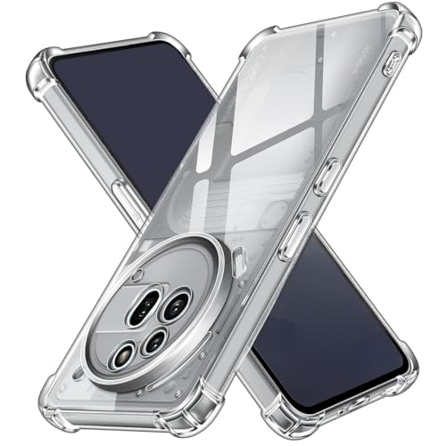 Image of Fashionury 3D Raised Transparent Crystal Clear Back Cover for Nothing Phone 3a Pro | Shockproof Design | Anti-Slip Grip | Camera Protection | 360 Degree Protection Mobile Case
