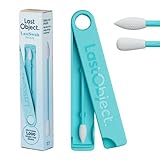 Hisopos reutilizables LastSwab® para rutinas de belleza – Alternativa sostenible a los hisopos desechables – Fáciles de limpiar – Se entregan con estuche de viaje - Turquesa