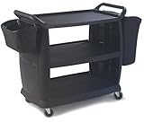 Carlisle FoodService Products Plastic Bussing Cart, 300 lb Capacity, 36.25