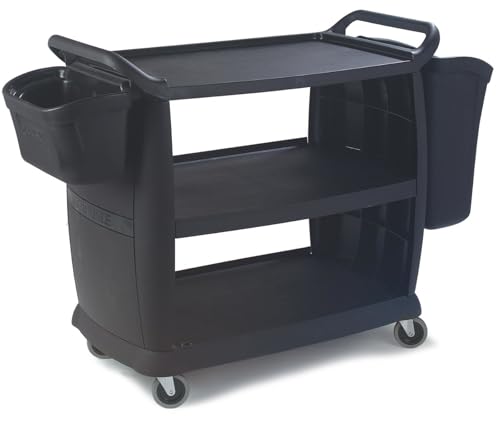 Carlisle FoodService Products Plastic Bussing Cart, 300 lb Capacity, 36.25